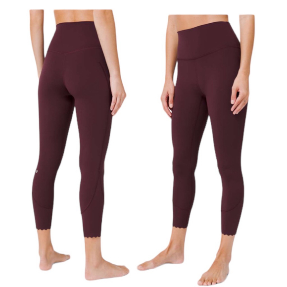 Lululemon Pants - Lululemon Align High-Rise Pant 25" Scallop Cassis Special Addition Leggings 6